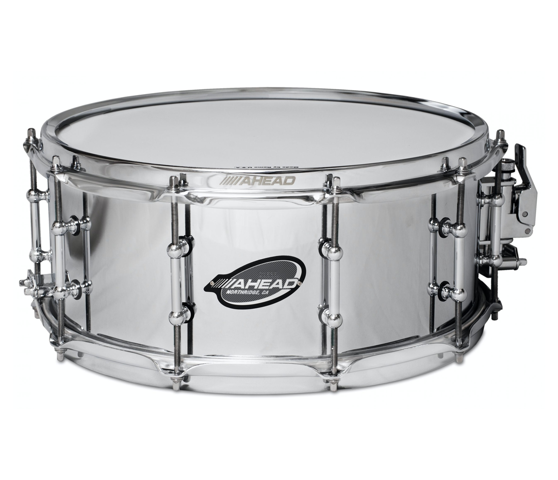 Ahead 14" X 6" Chrome On Brass Snare Drum W/Dunnett Strainer