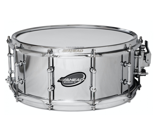Ahead 14" X 6" Chrome On Brass Snare Drum W/Dunnett Strainer