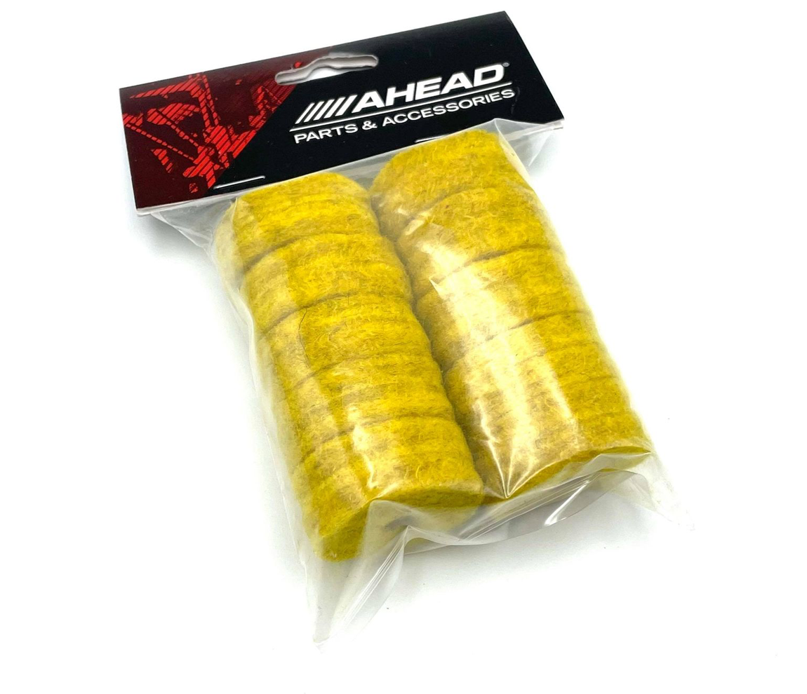 Ahead Yellow Wool Cymbal Felts 10 Pack 1.5" X 0.5"