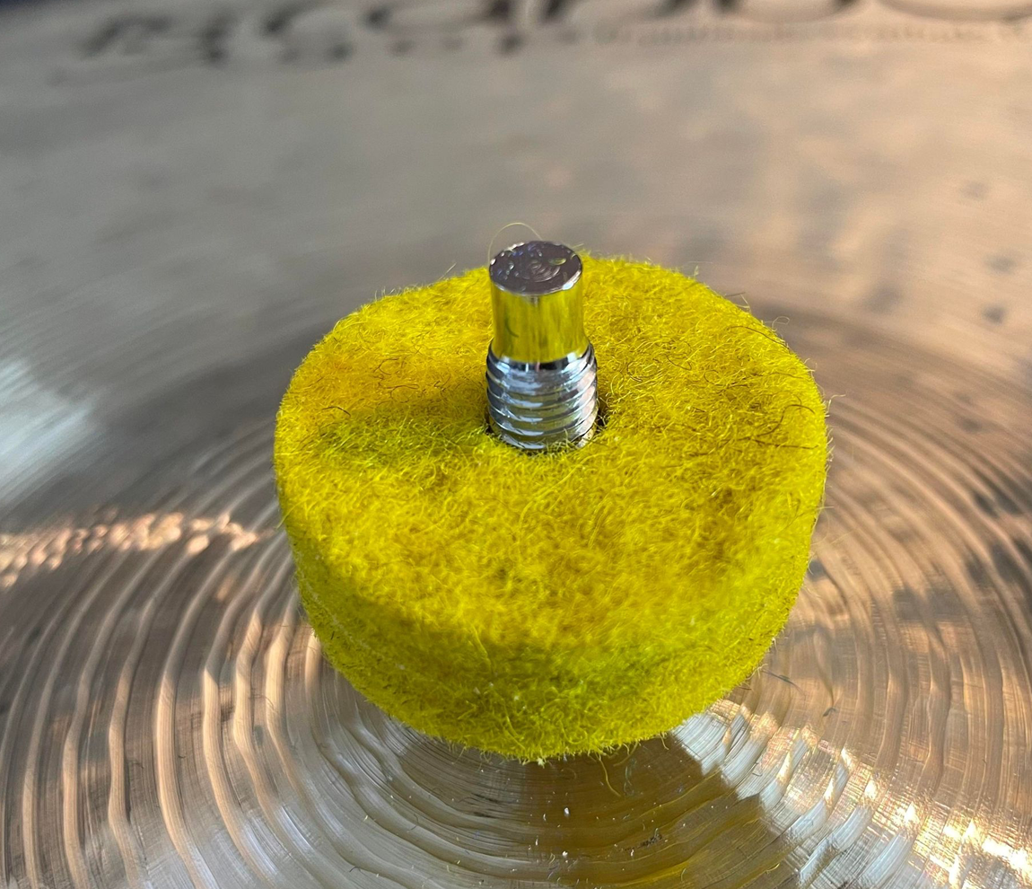 Ahead Yellow Wool Cymbal Felts 10 Pack 1.5" X 0.5"