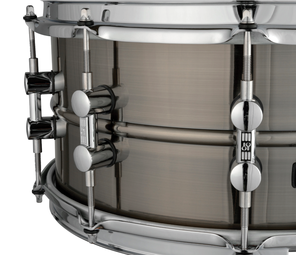 SONOR Kompressor 14" x 5.75" Brass Snare Drum in Plated Black Nickel