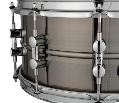 SONOR Kompressor 14" x 5.75" Brass Snare Drum in Plated Black Nickel