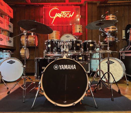 YAMAHA Stage Custom 6-piece Drum Kit in Raven Black (3 Rack Toms)