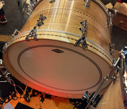 craviotto 3 piece shell pack in maple with walnut inlays 45 edges