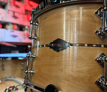 craviotto 3 piece shell pack in maple with walnut inlays 45 edges