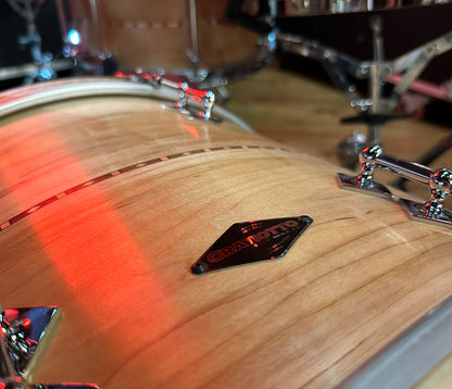 craviotto 3 piece shell pack in maple with walnut inlays 45 edges