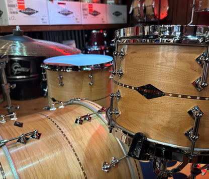 craviotto 3 piece shell pack in maple with walnut inlays 45 edges