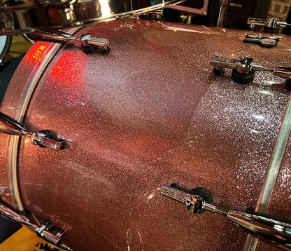 SONOR SQ2 4-piece Shell Pack in Bright Copper Sparkle