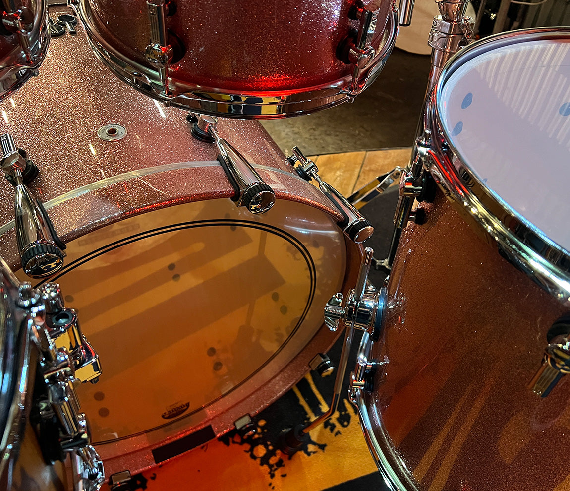 SONOR SQ2 4-piece Shell Pack in Bright Copper Sparkle