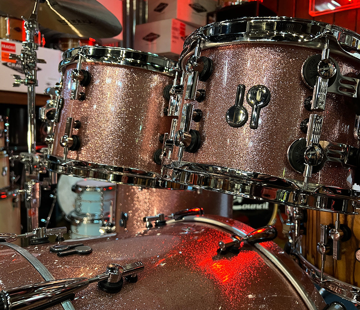 SONOR SQ2 4-piece Shell Pack in Bright Copper Sparkle