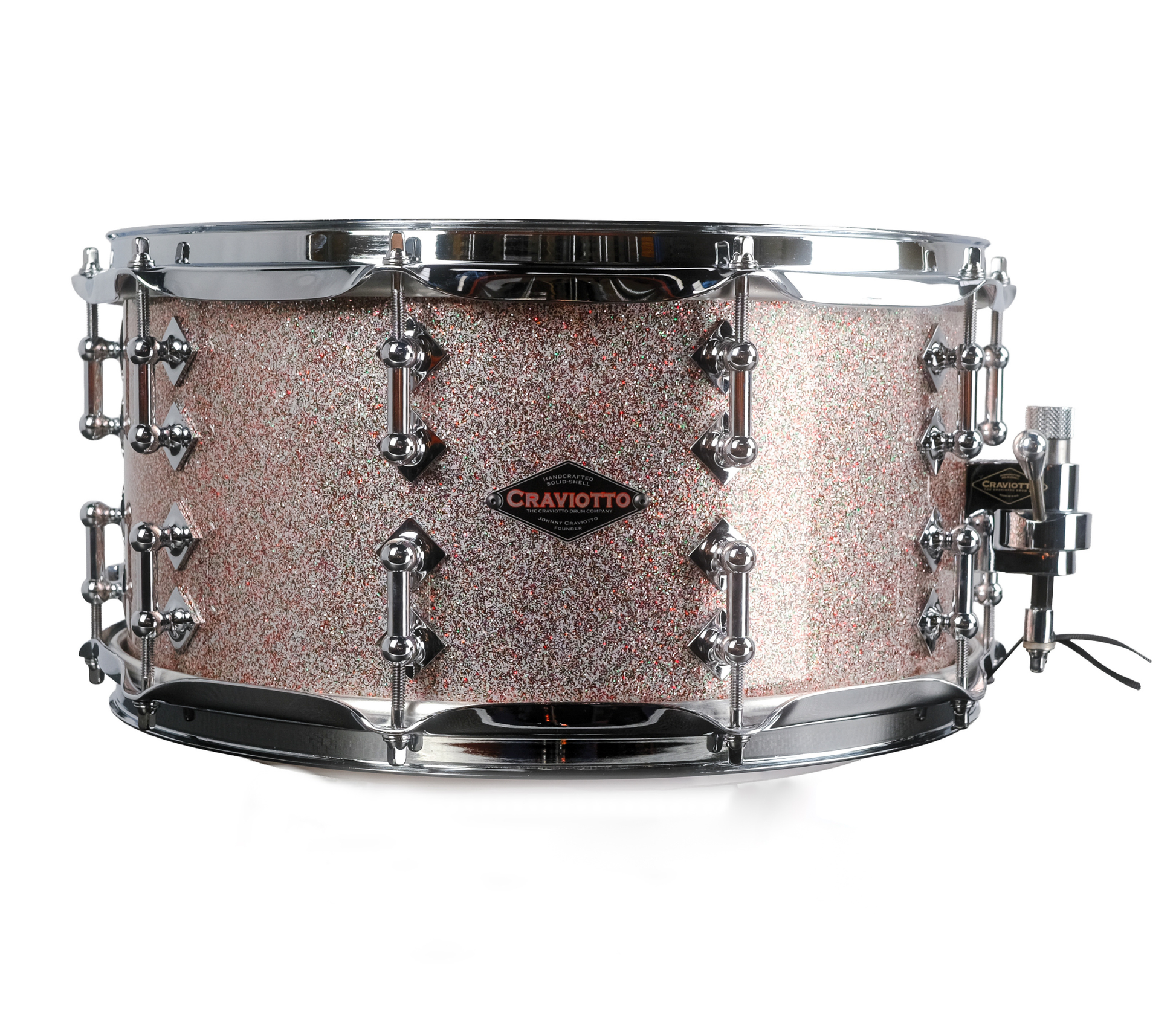 Craviotto Custom Shop 14" x 7" Maple Snare Drum in Peacock Sparkle