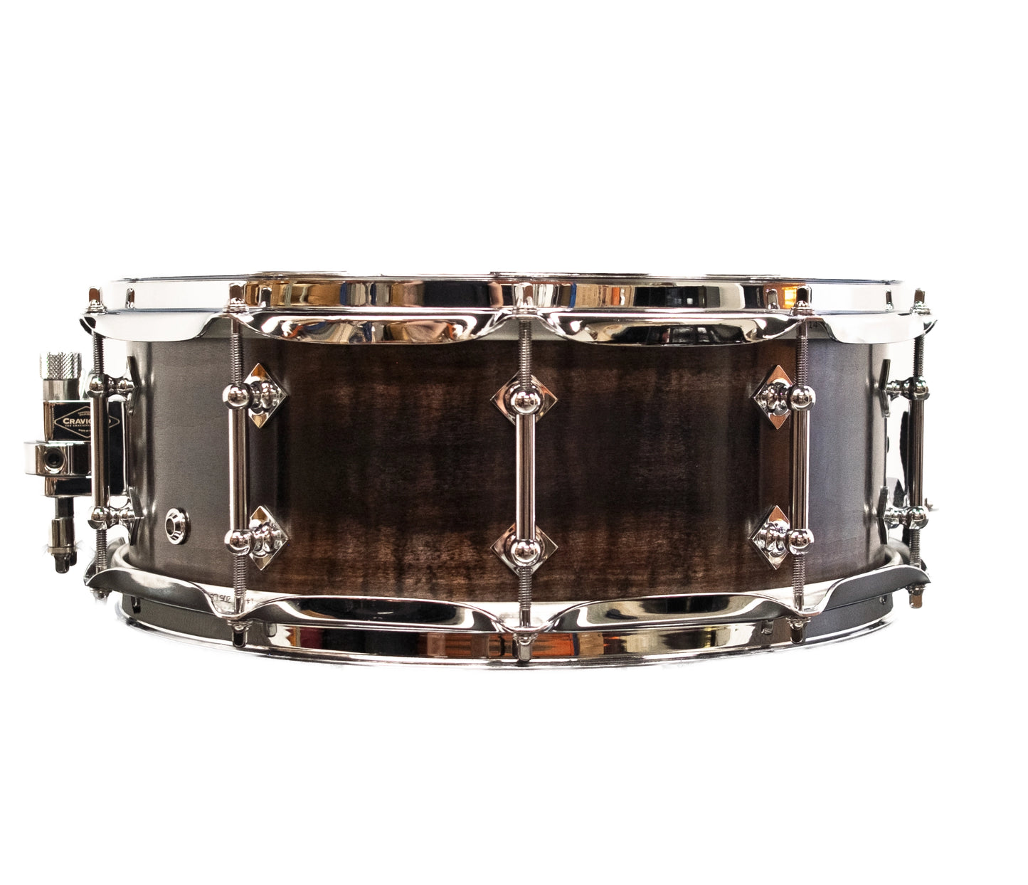 Craviotto Custom Shop 14" x 5.5" Maple Snare Drum in Ebonized Curly Maple
