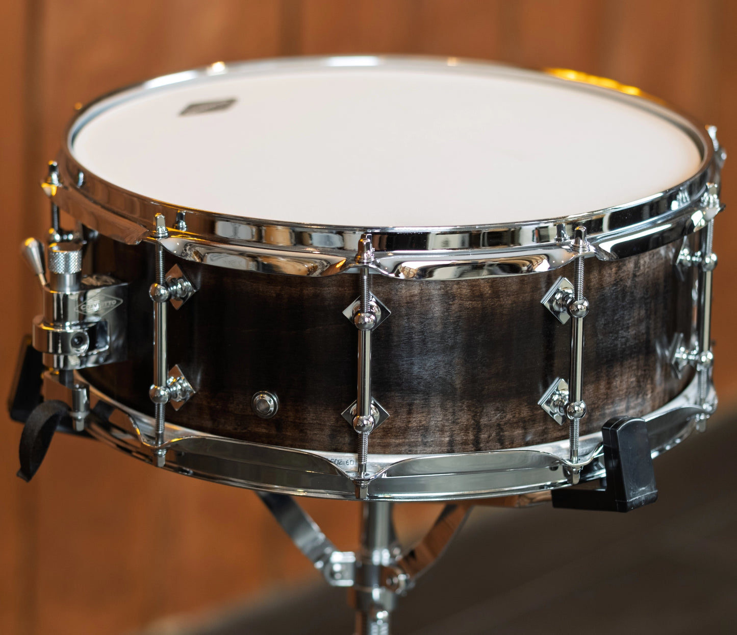 Craviotto Custom Shop 14" x 5.5" Maple Snare Drum in Ebonized Curly Maple
