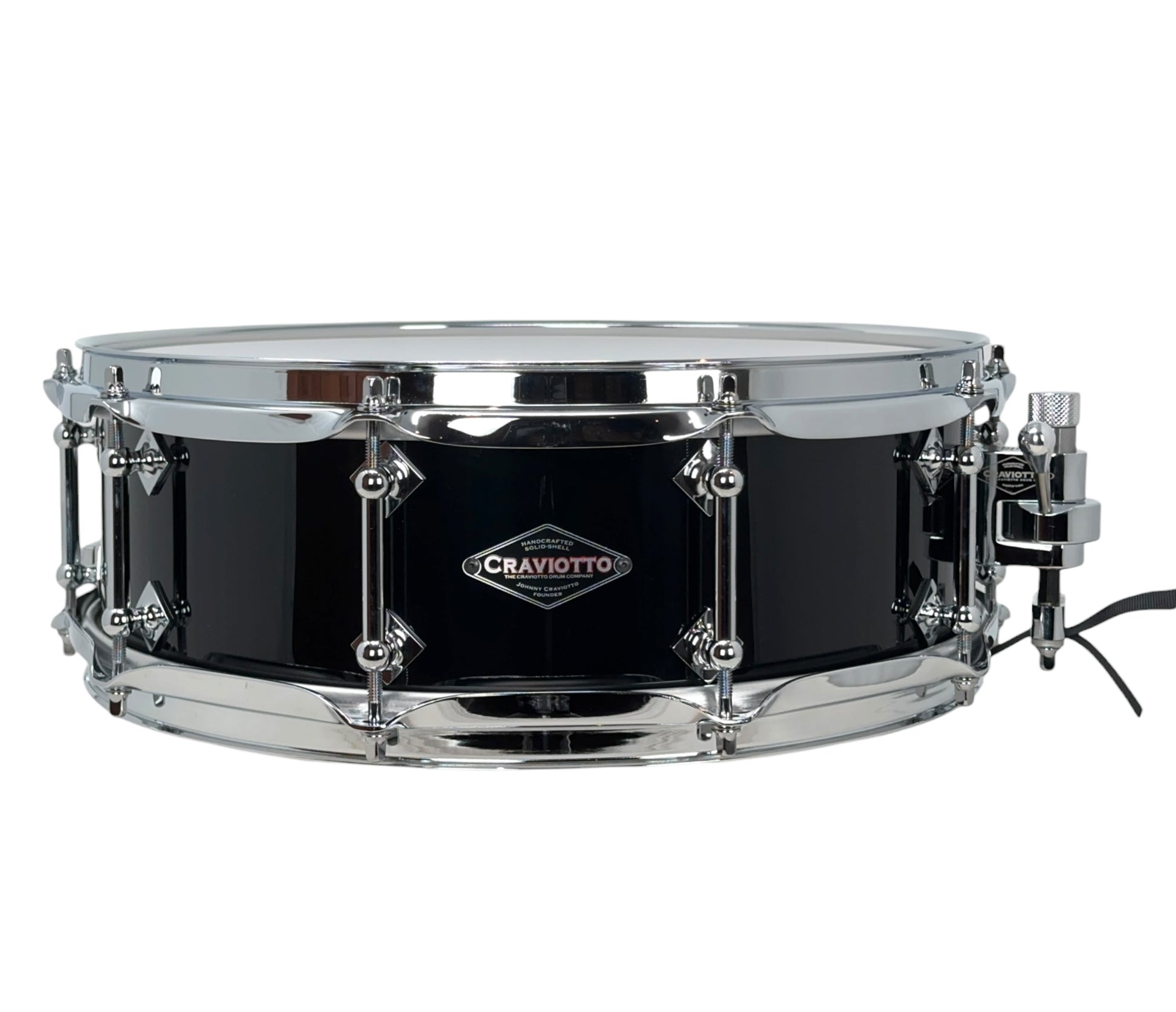 Craviotto Custom Shop 14" x 5" Maple Snare Drum in Gloss Black