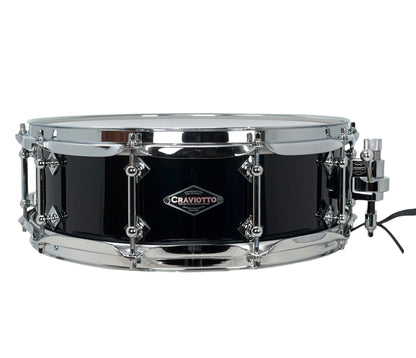Craviotto Custom Shop 14" x 5" Maple Snare Drum in Gloss Black