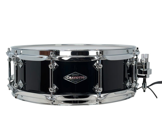 Craviotto Custom Shop 14" x 5" Maple Snare Drum in Gloss Black