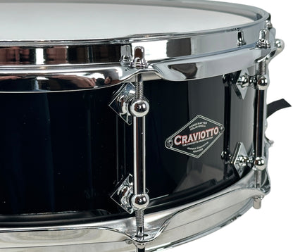 Craviotto Custom Shop 14" x 5" Maple Snare Drum in Gloss Black