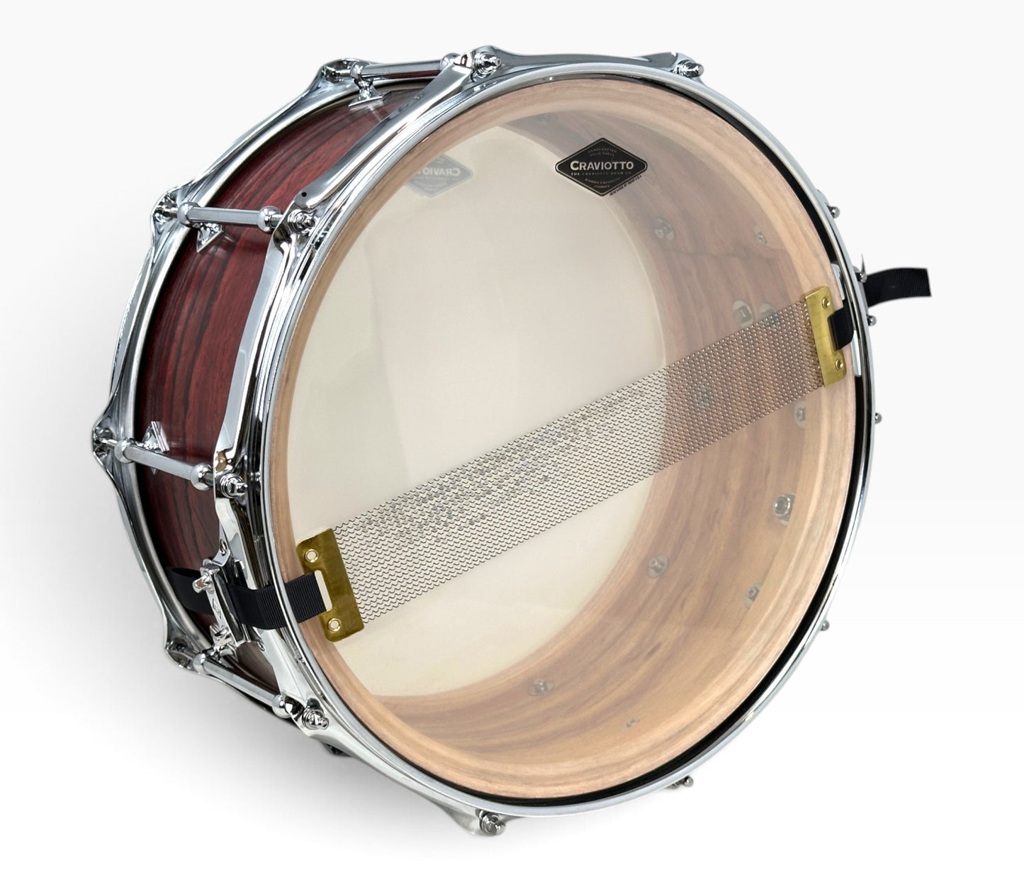 Craviotto Custom Shop 14" x 6.5" Ash Snare Drum in Red Stain