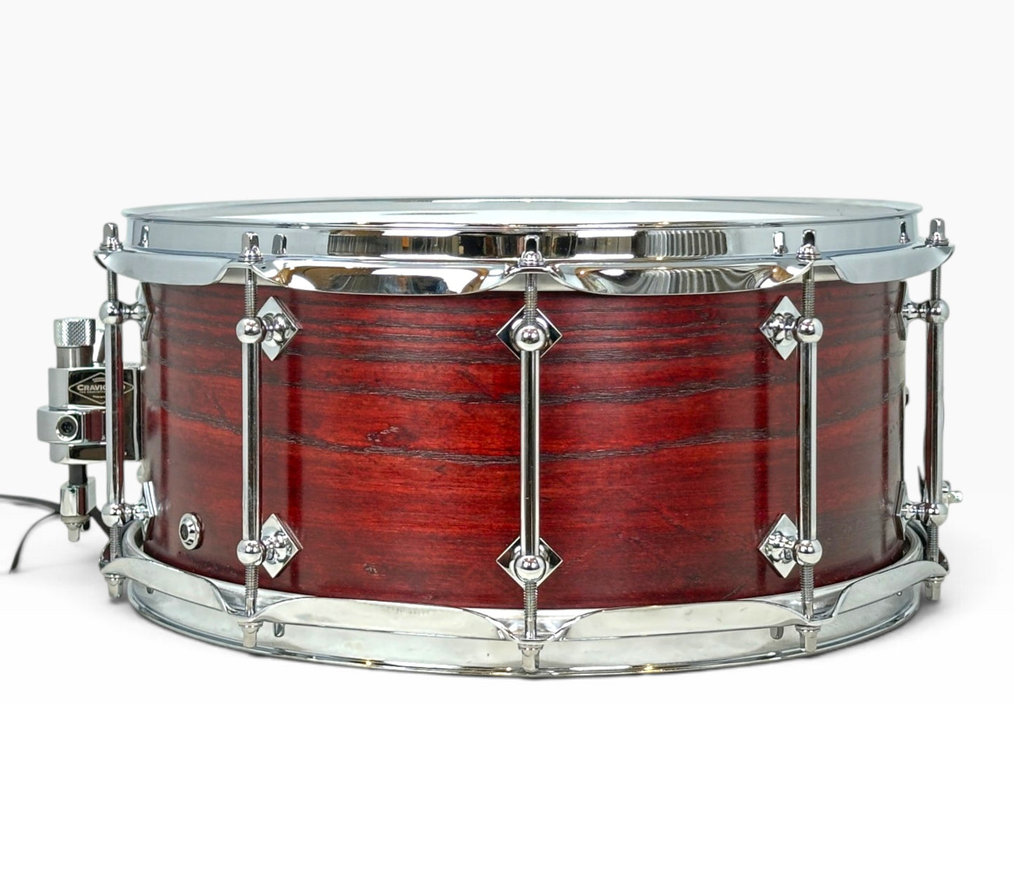 Craviotto Custom Shop 14" x 6.5" Ash Snare Drum in Red Stain