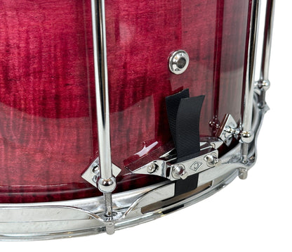 Craviotto Custom Shop 14" x 7.5" Curly Maple Snare Drum in Transparent Plum Lacquer
