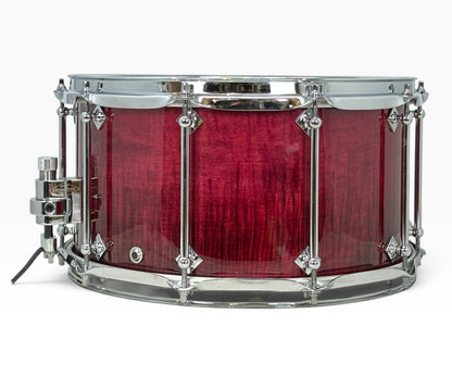 Craviotto Custom Shop 14" x 7.5" Curly Maple Snare Drum in Transparent Plum Lacquer