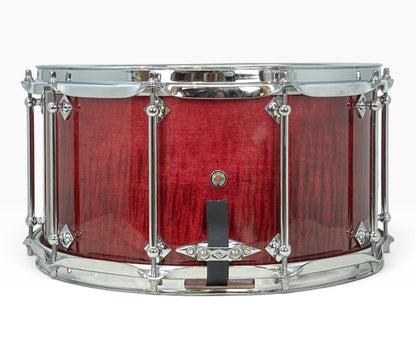 Craviotto Custom Shop 14" x 7.5" Curly Maple Snare Drum in Transparent Plum Lacquer