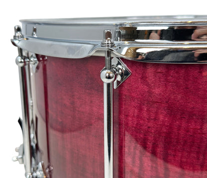 Craviotto Custom Shop 14" x 7.5" Curly Maple Snare Drum in Transparent Plum Lacquer