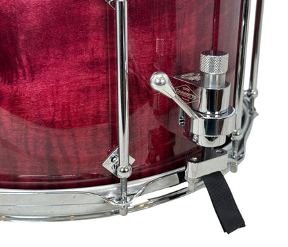 Craviotto Custom Shop 14" x 7.5" Curly Maple Snare Drum in Transparent Plum Lacquer