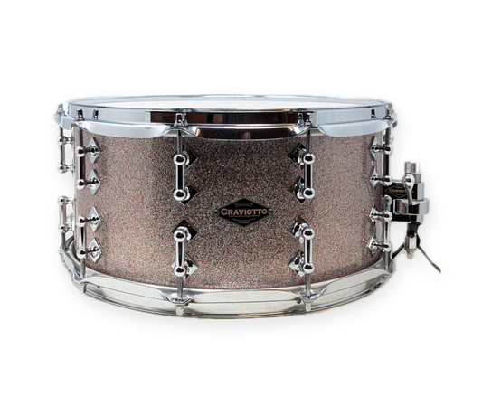 Craviotto Custom Shop 14" x 7" Maple Snare Drum in Peacock Sparkle