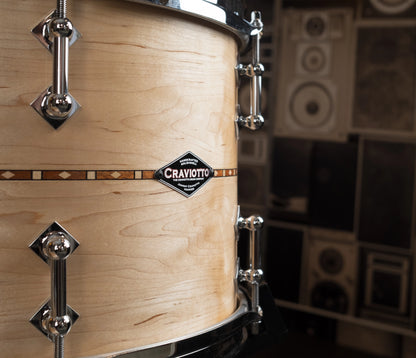 Craviotto Custom Shop 22" 3-Piece Shell Pack in Maple with Walnut In Lays