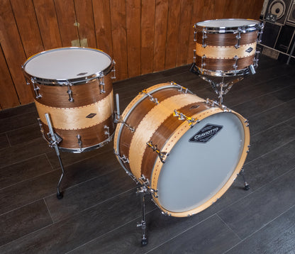 Craviotto Custom Shop 22" 3-Piece Walnut/Maple/Walnut Shell Pack