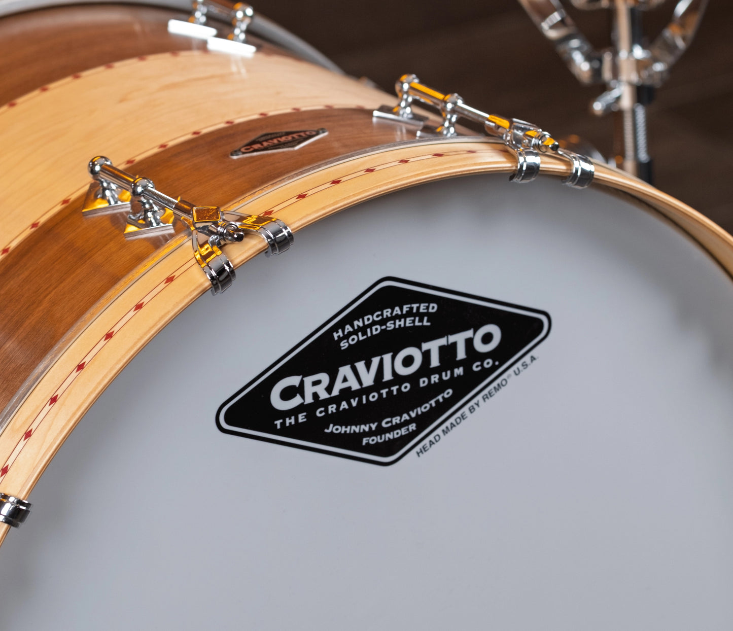 Craviotto Custom Shop 22" 3-Piece Walnut/Maple/Walnut Shell Pack