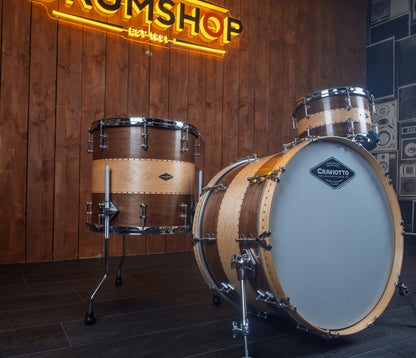 Craviotto Custom Shop 22" 3-Piece Walnut/Maple/Walnut Shell Pack