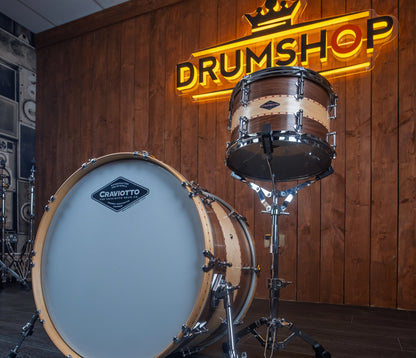 Craviotto Custom Shop 22" 3-Piece Walnut/Maple/Walnut Shell Pack