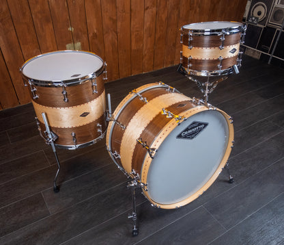 Craviotto Custom Shop 22" 3-Piece Walnut/Maple/Walnut Shell Pack