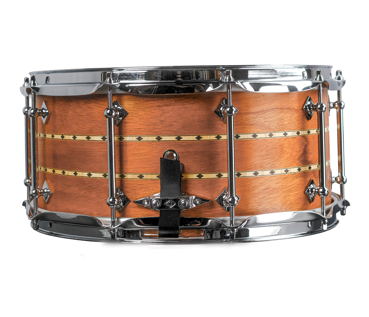 Craviotto Mahogany 14" x 6.5" Snare Drum w/ Maple In-lays & 45' Edges