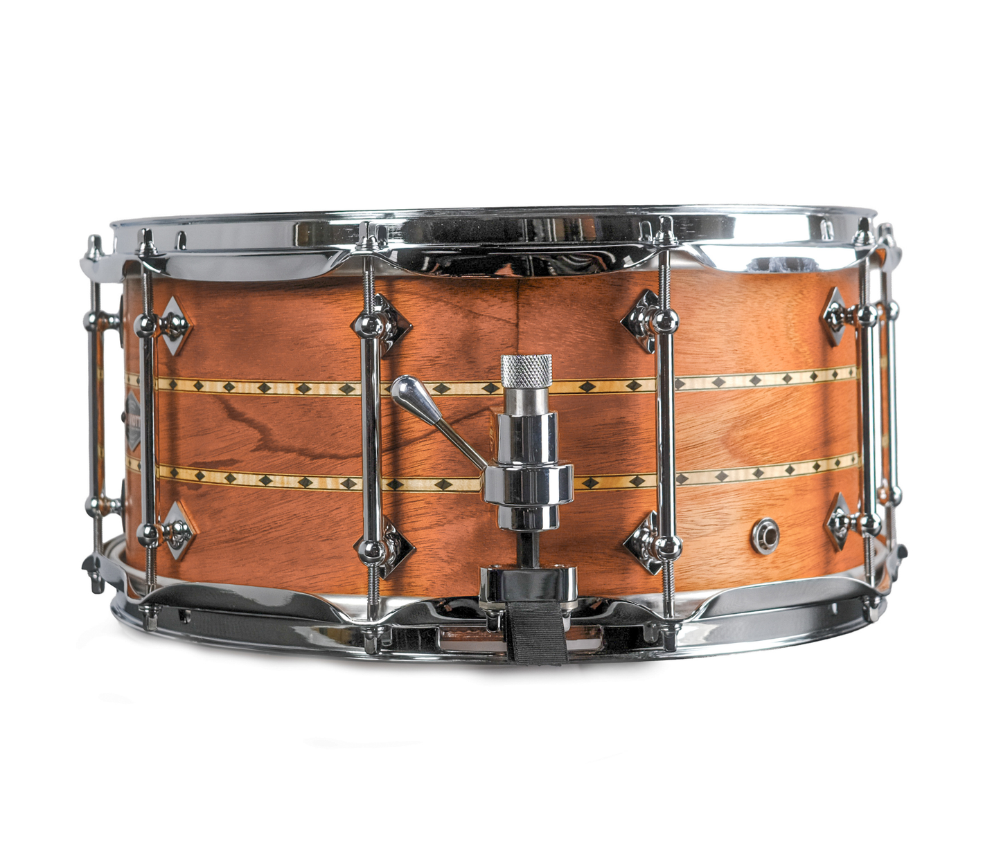 Craviotto Mahogany 14" x 6.5" Snare Drum w/ Maple In-lays & 45' Edges