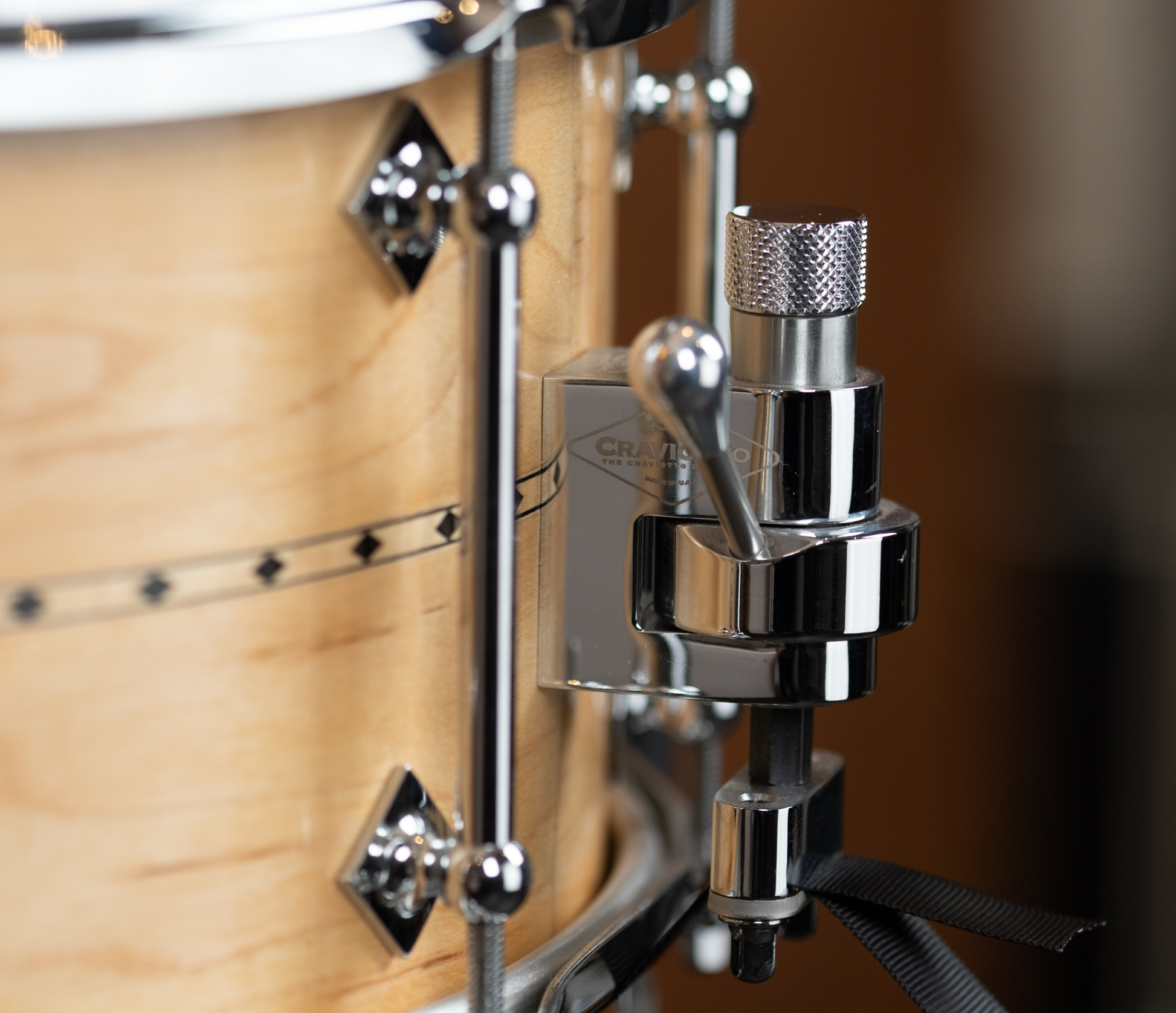 craviotto custom shop solid maple 14 x 6 5 snare drum w maple in lay 45 edges