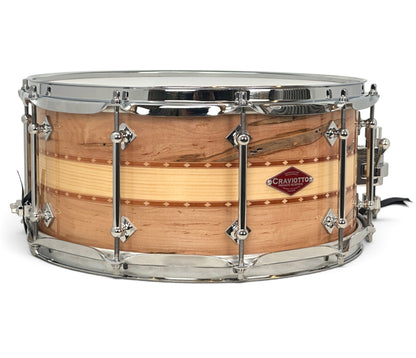 Craviotto Private Reserve 14" x 6.5" Ambrosia/Spruce/Ambrosia Snare Drum