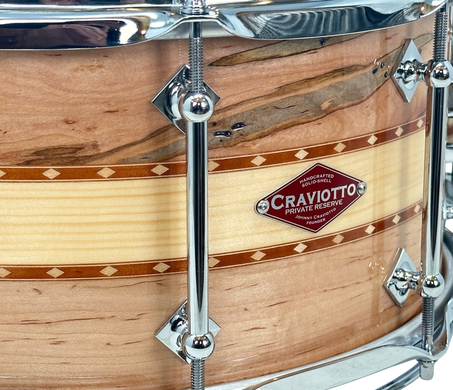 Craviotto Private Reserve 14" x 6.5" Ambrosia/Spruce/Ambrosia Snare Drum
