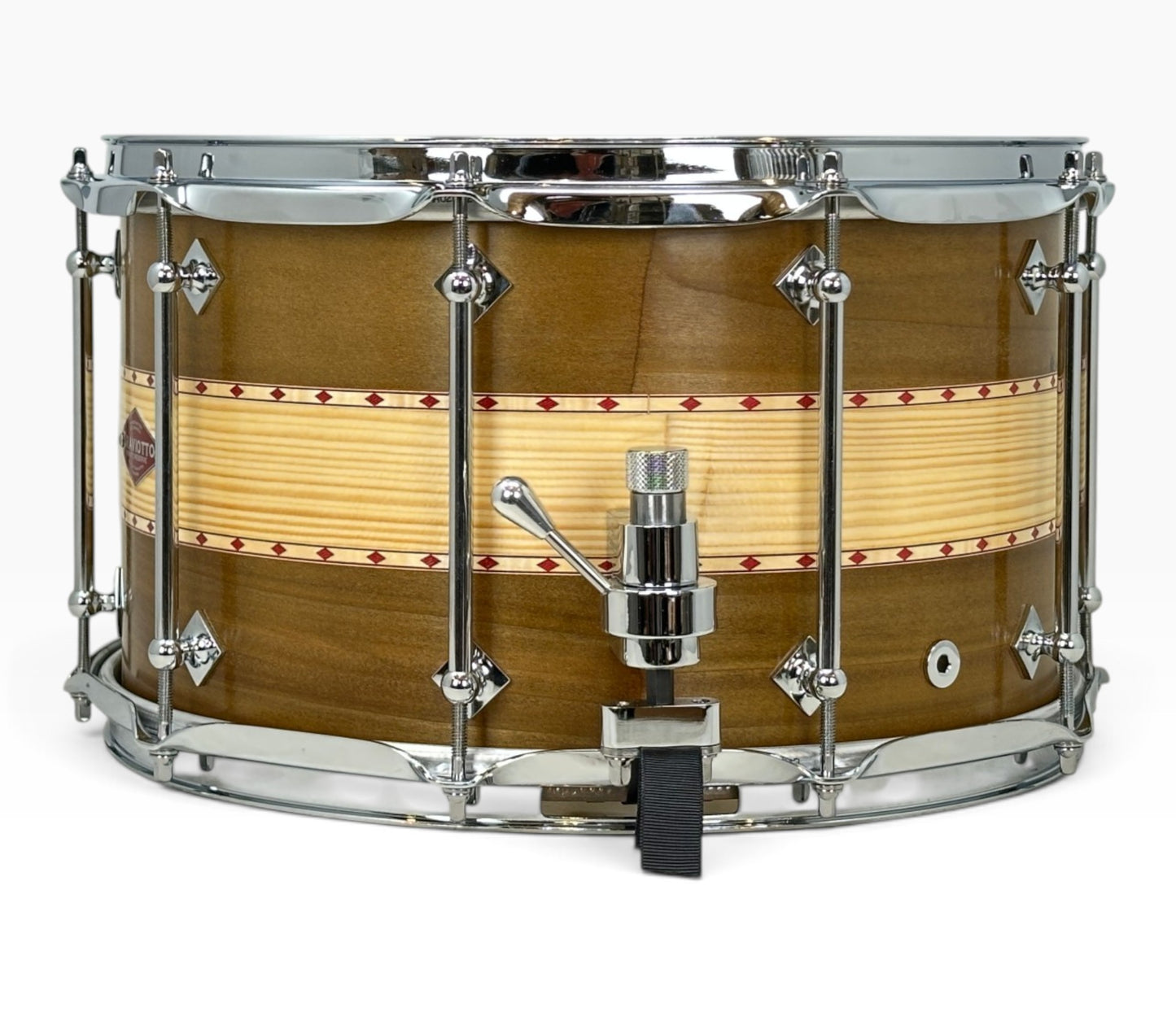 Craviotto Private Reserve 14" x 8" Poplar/Spruce/Poplar Snare Drum with Double Red Inlay 45's