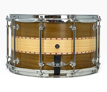 Craviotto Private Reserve 14" x 8" Poplar/Spruce/Poplar Snare Drum with Double Red Inlay 45's