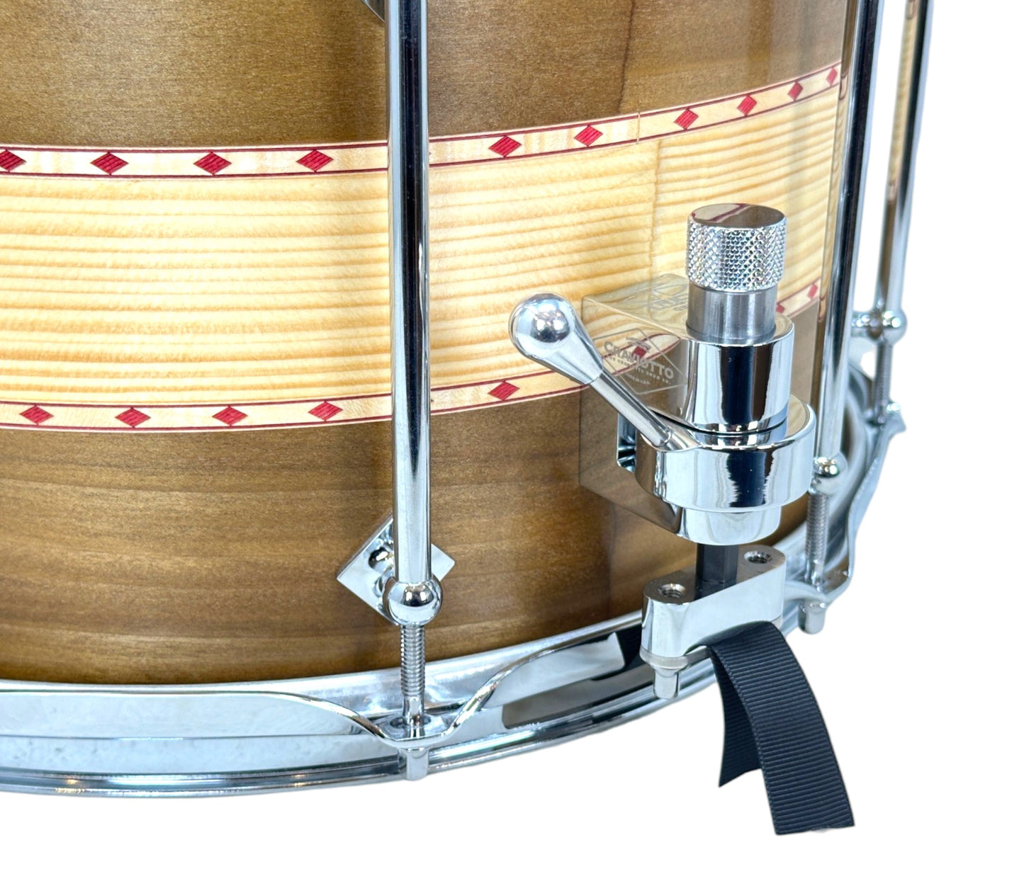 Craviotto Private Reserve 14" x 8" Poplar/Spruce/Poplar Snare Drum with Double Red Inlay 45's