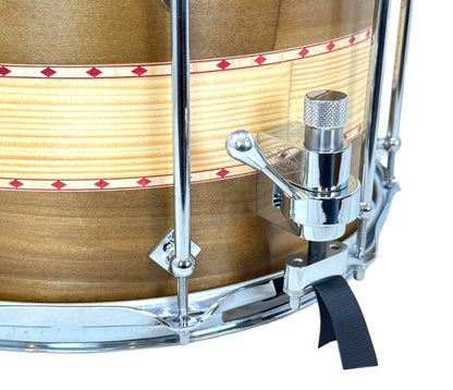 Craviotto Private Reserve 14" x 8" Poplar/Spruce/Poplar Snare Drum with Double Red Inlay 45's