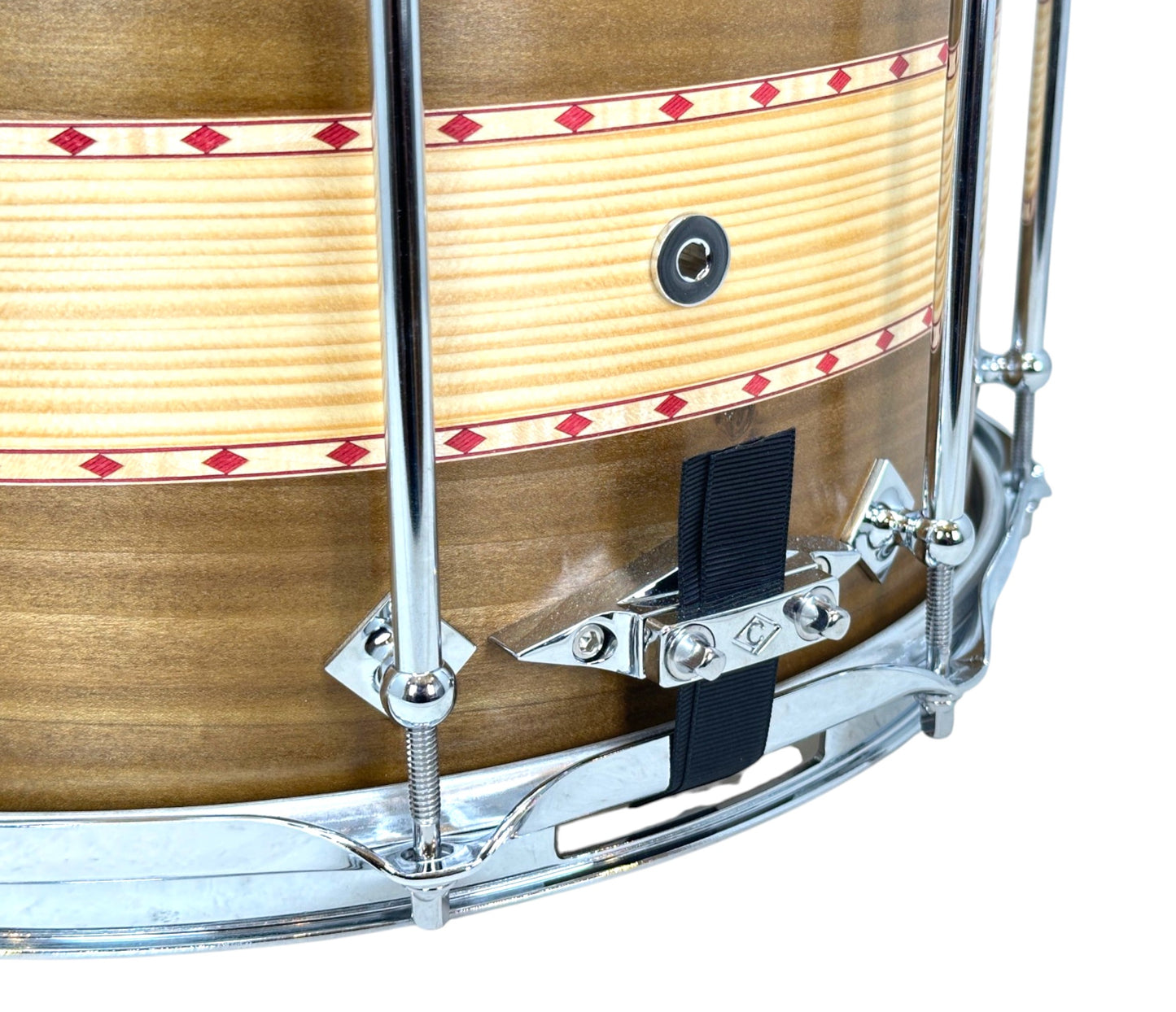 Craviotto Private Reserve 14" x 8" Poplar/Spruce/Poplar Snare Drum with Double Red Inlay 45's