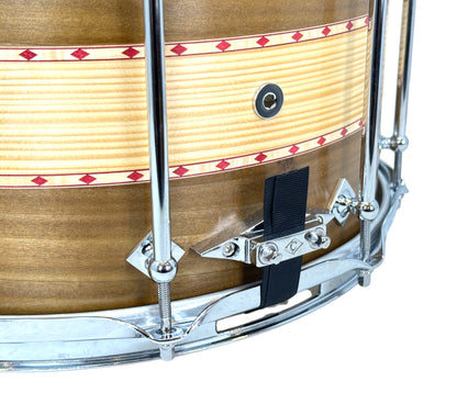 Craviotto Private Reserve 14" x 8" Poplar/Spruce/Poplar Snare Drum with Double Red Inlay 45's