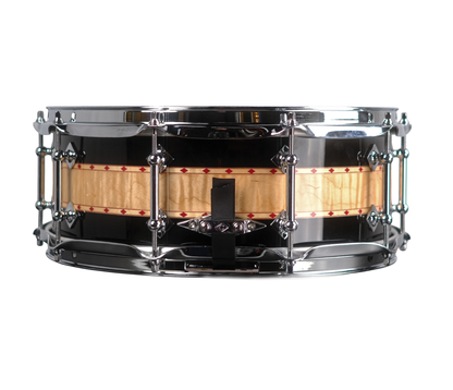 Craviotto Private Reserve Curly Maple 14 x 5.5 Snare Drum in Black