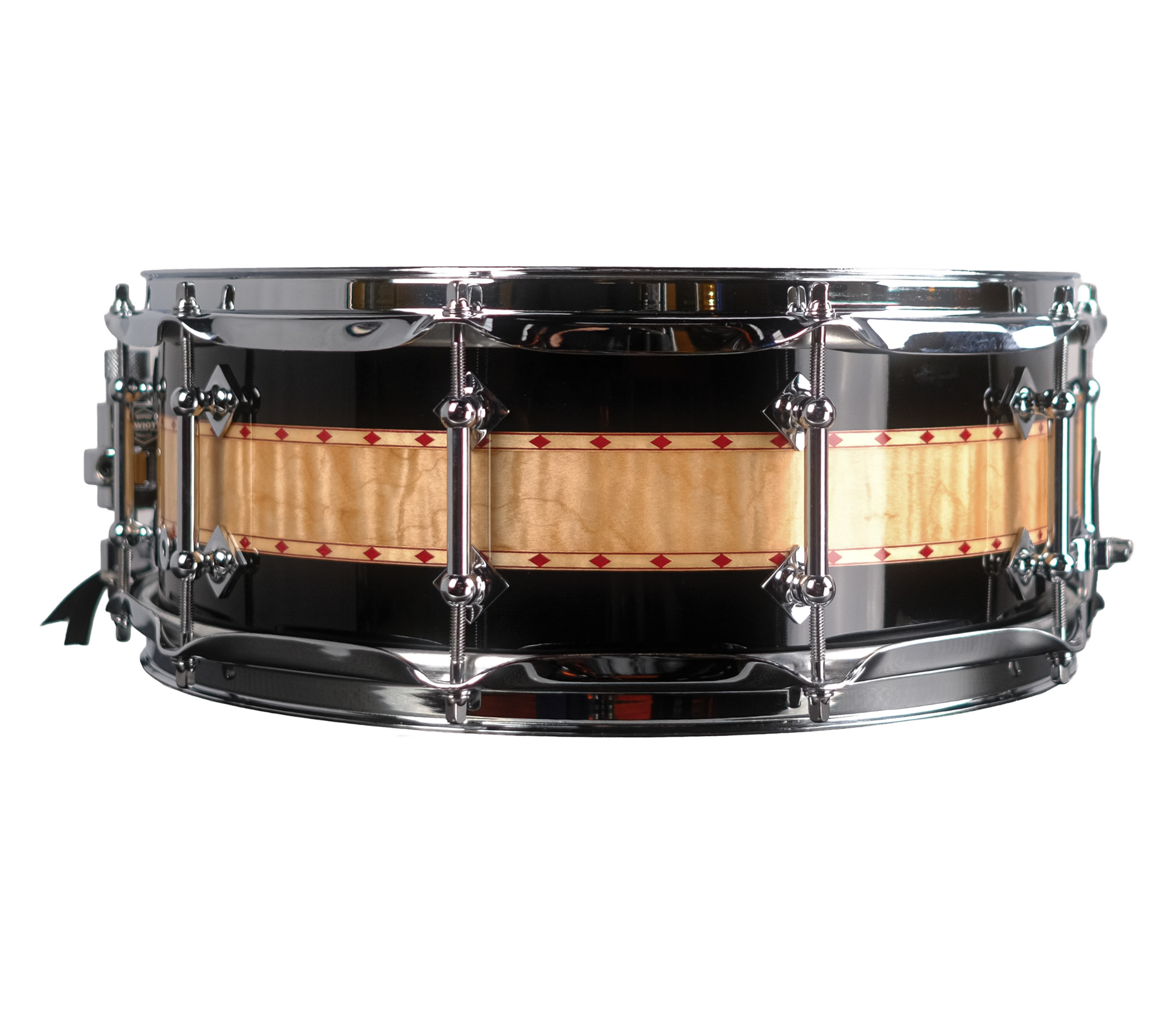 Craviotto Private Reserve Curly Maple 14 x 5.5 Snare Drum in Black