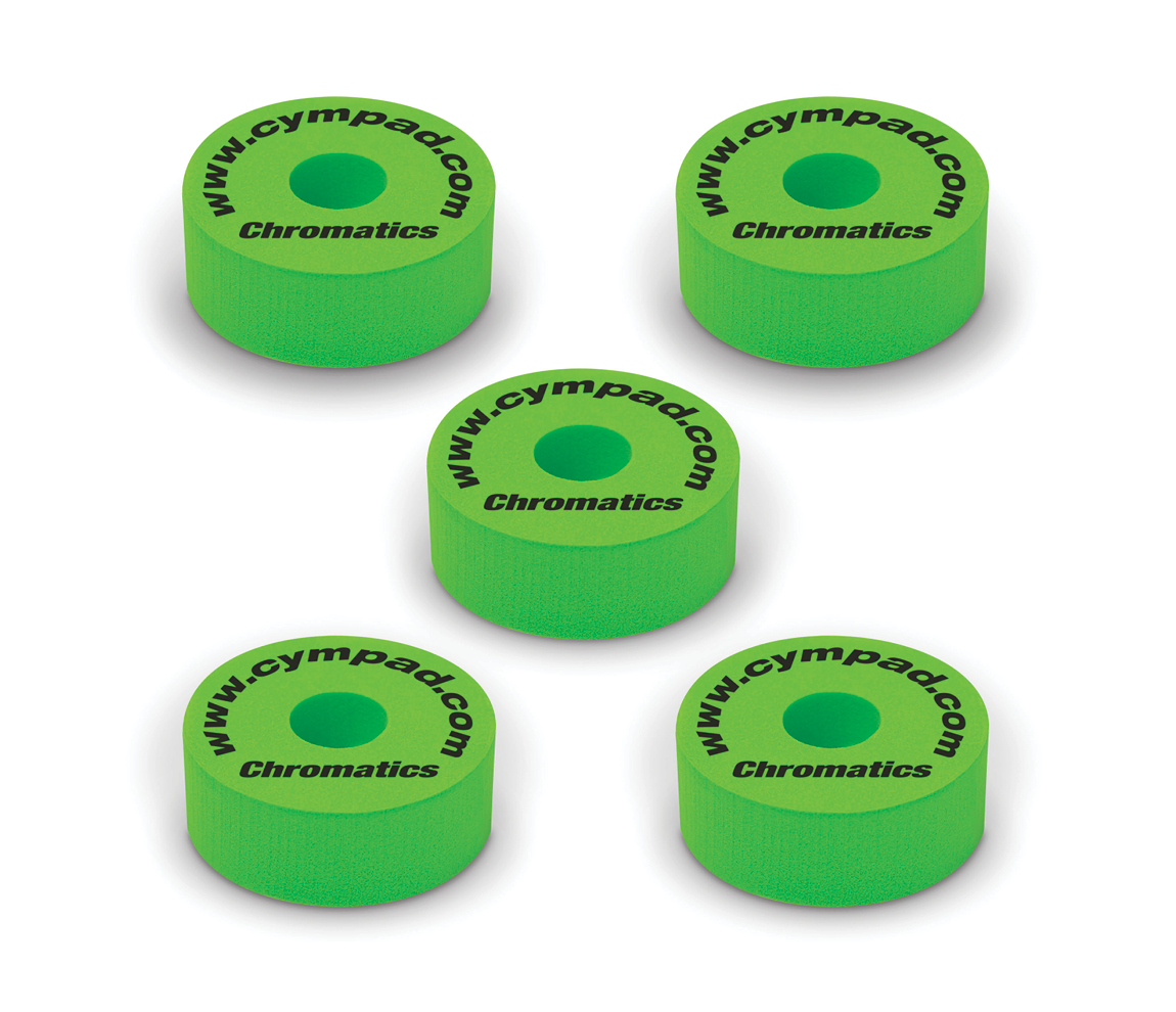 Cympad Chromatics 40/15mm Cymbal Pad in Green - Set of 5