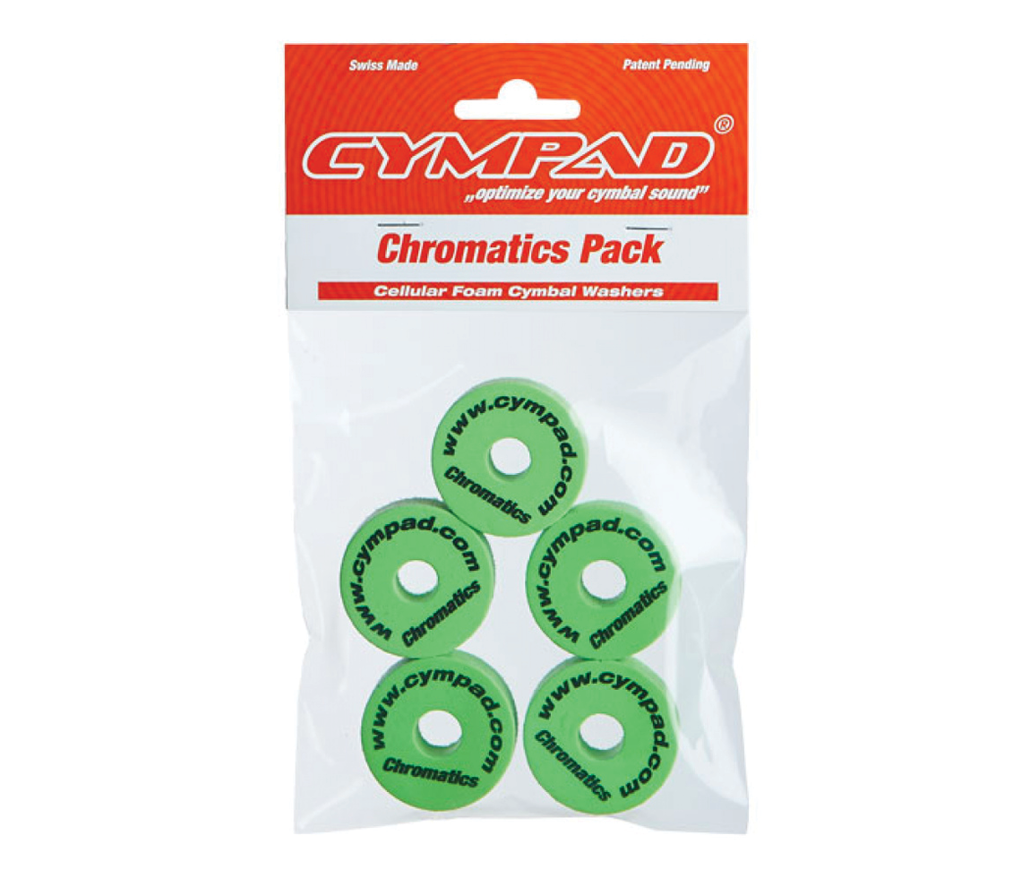 Cympad Chromatics 40/15mm Cymbal Pad in Green - Set of 5
